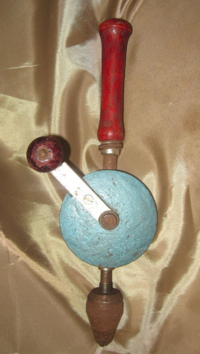 Antike handbohrmaschine mit - handbohrmaschine,